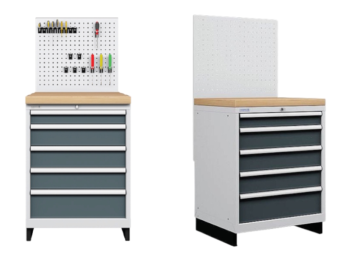 עמדות עבודה עם פאנל מחורר